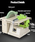 Pro 110V Gem Faceting Machine 5-in-1 Bench Grinder with blade guard, speed control, and adjustable backrest for precision work.