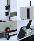 Close-up of Pro-Grade Automatic Continuous Band Sealer With Stand For PVC Bags showing knobs and components.
