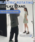 Model showcasing on Heavy Duty Motorized Turntable With Remote Speed Control For 3D Scanning And Showcase Displays Up To 660 Lbs.