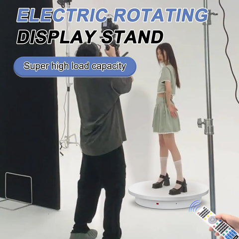 Model showcasing on Heavy Duty Motorized Turntable With Remote Speed Control For 3D Scanning And Showcase Displays Up To 660 Lbs.