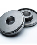 2 Pack Heavy Duty Spindle Bearing Spacer Blade Adapters for Cub Cadet PRO Z 100 Series made of metal, close-up view