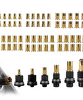 Six Size Rivet Nut Tool Kit With Manual Rivet Gun Heads M3 To M10 Includes Sixty Rivet Nuts For Panels Brackets And Metal Sheets A Handy All In One Fastening Kit For DIY Auto And Workshop brass rivet nuts and interchangeable heads