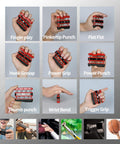 Collage showing different grips using Red Hand Grip Exerciser For Finger Strength And Grip Training With 7 Pound Spring Portable Gripper