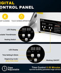 Digital control panel of Ultrasonic Cleaning Machine 15L Digital Parts Cleaner With Timer 40kHz Pro Grade Stainless Steel 304 Lab Sonic Cleaner