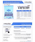 Accusize 1/2 in shank 9-piece indexable carbide turning tool and boring bar set for aluminum, in blue case