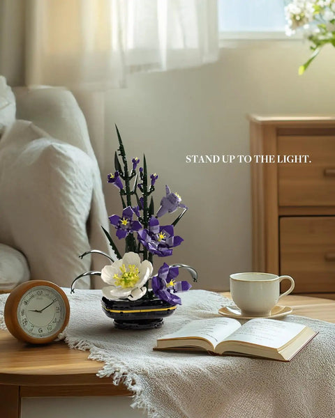 Gladiolus Flower Building Set From Bloom Up Series Dope Home Decor Kit With Realistic Gladiolus Stems And Bud Accents For Calming Creative Build And Eye Catching Vibe NF10332 on table