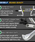 Heavy Duty Gear Puller Set With 2 Jaw And 3 Jaw Options, Ratchet Wrench And Sockets, Reversible Jaw, CrV Steel Construction