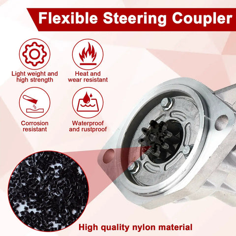 2 Pack Flexible Steering Coupler Replacement For Hyundai And Kia 56315-2K000FFF with nylon material in a mechanical part