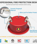 Professional fire protection design of 24 Pack 6 Inch Led Recessed Downlights 2 Hr Fire Rated Wet Ic Certified Dimmable.
