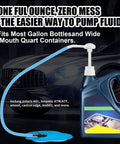 Handy 30cc Fluid Pump For Gallon Bottles With 4 Cap Adapters and car in background