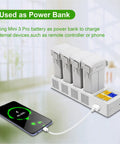 Two Way Charging Hub For DJI Mini 3 And Mini 4 Pro Batteries With Display used as power bank charging phone