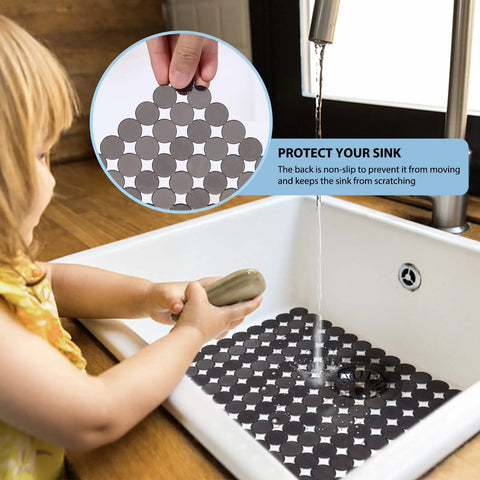Two Pack Kitchen Sink Protector Mats Adjustable Size Fast Draining Design Dish Drying Mat For Dishes And Glassware Easy To Clean Cut To Fit DIY Keeps Sink Scratch Free And Tidy