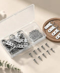 30 Pack Heavy Duty D Ring Picture Hangers With 60 Screws 2 Hole Stainless Steel Rust Proof Built Tough For Frames Mirrors And Decor Easy Install Durable Corrosion Resistant, 30 hangers and screws in storage case