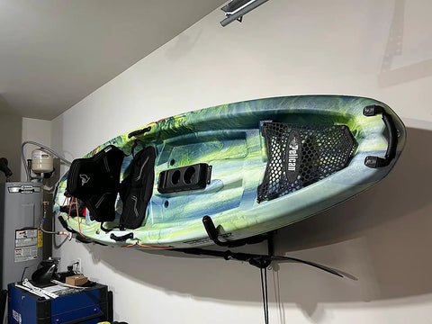 Game Changing Heavy Duty Kayak Wall Hanger Mounts Support Eighty Pounds While Swinging Out Of The Way Saves Major Garage Floor Space With Rock Solid Steel Construction For Any Canoe Or Boat