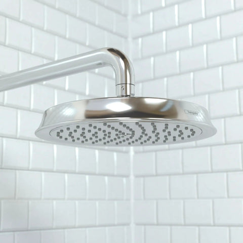 Raindance C 180 AIR Shower Head in chrome with RainAir spray up to 2.5 GPM for a plush spa vibe rain shower experience