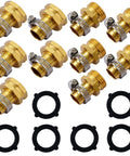 Top Notch Garden Hose Repair Kit With 5/8 And 3/4 Inch Barb Connectors Plus Clamps For Quick Fix On Any Broken Water Line, brass fittings with clamps and seals