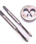 Solid Build HSS Taper And Plug Tap Kit Paired With M3.5 X 0.6Mm Steel Die For Dead On Metric Threading Results On Right Hand Projects Professional Heavy Duty Shop Staple tools with M3.5 die.