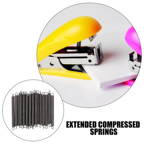 20pcs Small Stainless Steel Tension Hook Extension Springs 0.6mm X 4mm X 60mm Perfect For Fence Gate Latch And Mechanical Repair Kit close-up of black coil springs