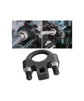 Inner tie rod removal tool, 3/8 inch carbon steel, low-profile U-wrench with non-slip teeth.