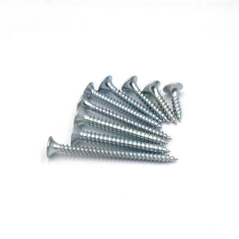 Hella Tough Phillips Flat Head Wood Screws Assortment Kit With Driver Bit, Heavy duty carbon steel screws in seven sizes.