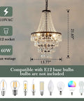 Three Light Crystal Chandelier Modern Adjustable Hanging Ceiling Light Fixture Black Pendant Lighting For Dining Room