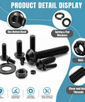 Hardcore 3032 Piece Hex Socket Button Head Bolt And Screw Assortment Kit featuring hex button heads, washers, and nuts displayed.
