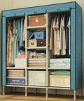 Slick Setup Portable Closet Organizer And Wardrobe Shelves Crafted From Thick Nonwoven Fabric Featuring Easy Pop Up Build And Smart Bedroom Storage Flex with clothes and storage boxes.