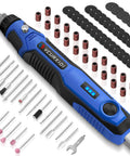 Cordless Rotary Tool Kit For Small DIY Projects With 72 Accessories, 3 Speed USB Fast Charging, shown with various attachments.
