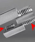 Pro 2-In-1 Pvc Pipe Threading Tool Kit For 1/2 And 3/4 Inch Pipes Tungsten Steel Cutter Bit close-up of threading detail.