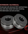 Close-up of solid steel bushings from Transmission Bushing Driver Tool Kit 39 Pc Set For Ford GM Chrysler Transmissions