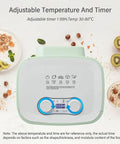Built Tough 5 Tray Food Dehydrator With No Fuss Digital Timer And Precise Temperature Control controls and temperature settings display.