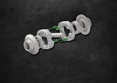 Drop In Bolt Up Spartan Locker For Suzuki Samurai Differential With 26 Spline Axles, detailed view of locker components.