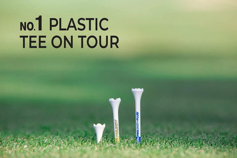 Three Pts Plastic Golf Tees One And A Half Inch 30 Count Durable 100 Percent Plastic Tees Ideal For Irons Hybrids And Woods on grass.