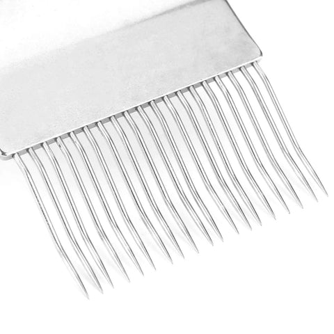 Beekeeping Uncapping Fork Stainless Steel Honeycomb Tine For Hive Inspection And Honey Harvest Durable Tool with metal tines close-up