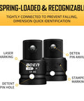 Rock Solid 3/4 Female To 1 Male Impact Socket Adapter With Spring Loaded Ball Lock Chrome Moly Steel for secure grip and identification.