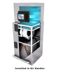 Whole House UV-C Air Purifier For HVAC Duct In-Duct Sterilization with Dual Lamps installed in air handler
