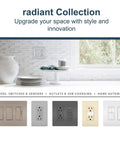 Radiant 15 Amp Night Light GFCI Self Test Tamper Resistant Decorator Duplex Electrical Wall Outlet Nickel Finish display