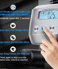 Total Game Changer 20 Bar Espresso Maker With Sleek LCD Display showing button functions for single, double, and manual brews.