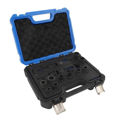 Rock Solid 15 Piece Impact Brake Caliper Socket Set Gritty Heavy Duty Tool Kit For German Car Brands Perfect Fit Durable Removal Gear open case with 15 sockets