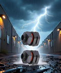 Two Pack IP68 Industrial Breather Vent With Dual M12x1.5 Pressure Equalization Valves in outdoor environment
