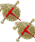 Two Pack 5/16 To 3/8 Inch Ratchet Load Binders And 5/16 Inch G70 Transport Chains With Grappling Hooks, 10 Foot Heavy Duty Tie Down Set