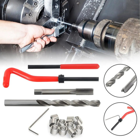 M10 X 1.0mm Car Thread Repair Insert Kit Stainless Steel Helicoil Thread Repair Kit For Vehicles Cars SUVs Trucks RVs
