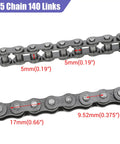 Close-up of 35 Chain For Mini Bike With 40 Tooth Sprocket Fits Predator 97cc 98cc 100cc Engines Coleman CT100U CC100X