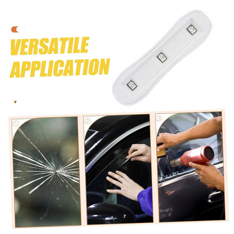 Fast Curing Windshield Chip Repair Tool For All Vehicles Portable Glass Repair Kit For Quick Clear Cracks Universal Fit Easy To Use Auto Glass Restoration On The Go - product in use on car windshield