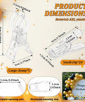 25 Pks Heavy Duty Balloon Arch Clips With Spring Clamps For Garland Backdrops Birthday Weddings Photoshoots Party Decorations Reusable Transparent Plastic Accessories That Are Perfect For Any Awesome Event, transparent ABS sizes