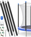 Top Shelf 2 Set Trampoline Pole Replacement Kit With Upper And Lower Straight Tubes Universal Enclosure Accessories, includes poles and hardware.