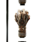 Badass Steampunk Swagger Cane Featuring Skeletal Hand Grasping Evil Eye And Heavy Duty Clockwork Gear Decor Staff, 38.5 inches, resin.