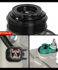 Heavy Hitter AC Compressor With Clutch 7ZSB16 PAG46 Oil Fits Ford Explorer 2011 To 2015 3.5L V6 showing clutch and electrical connections.