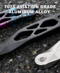 Beefy Mountain Bike Crankset 7075 aluminum alloy arms, black and silver, enduro design, CNC machined, details visible