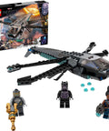 Marvel Black Panther Dragon Flyer Building Kit 76186 Toy Set With 3 Minifigures Black Panther Shuri And Chitauri Warrior